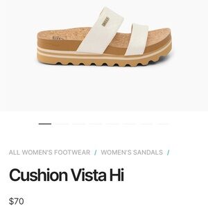 Reef Cushion Vista Hi Sandals NWT
New with tags min box 
Never worn